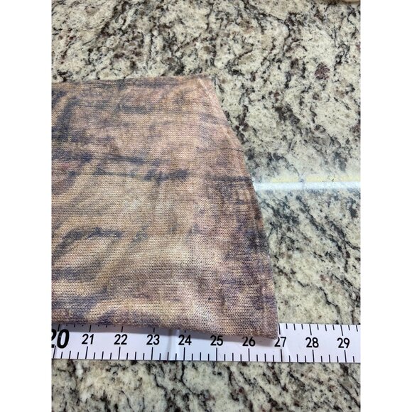 PerSeption Concept Boho Burnout Print Top M Beige USA Sheer Aztec Grunge Y2K - Picture 6 of 6